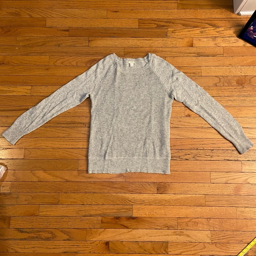 J. Crew Wool-blend Waffle sweater